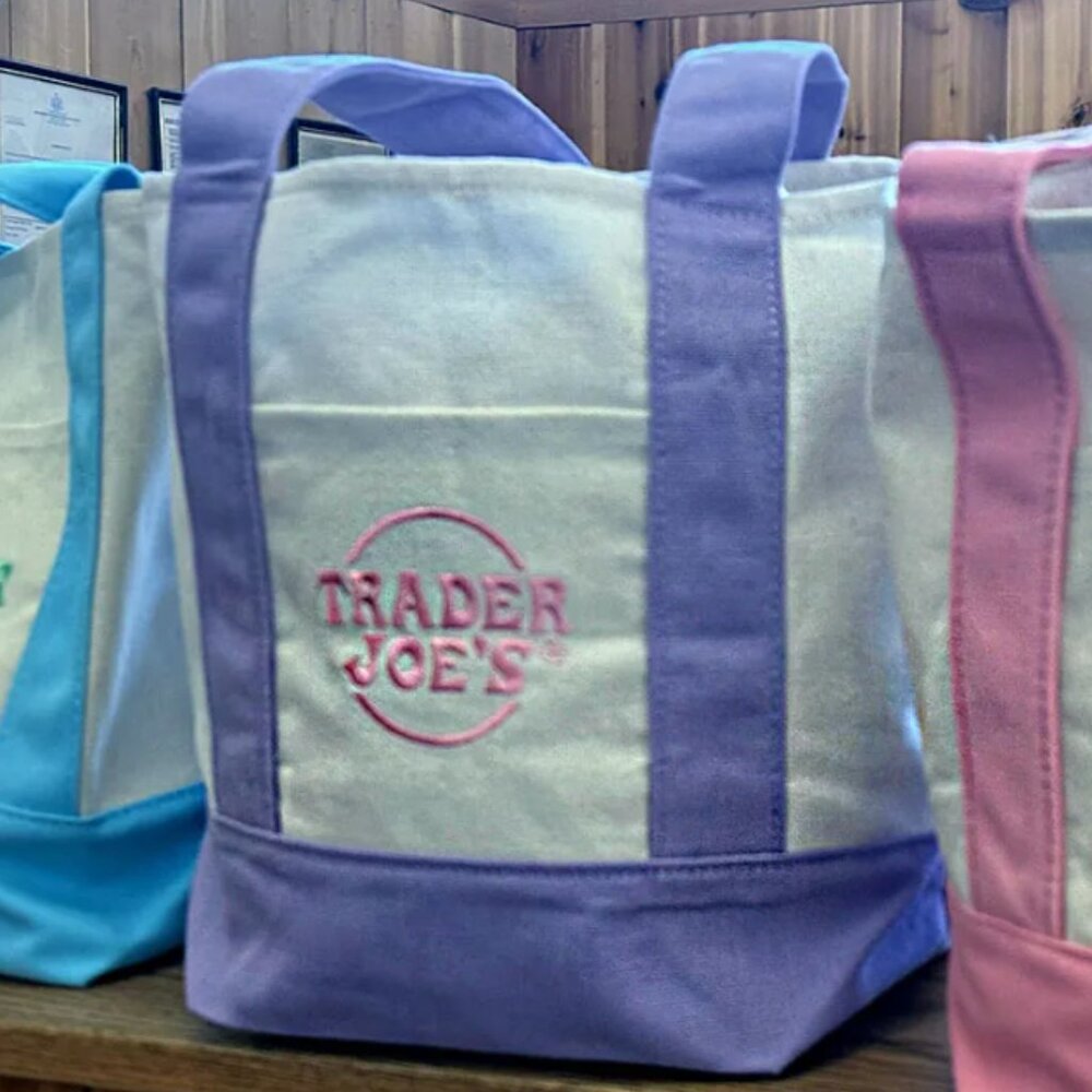 Trader Joe's Mini Pastel Tote in PURPLE